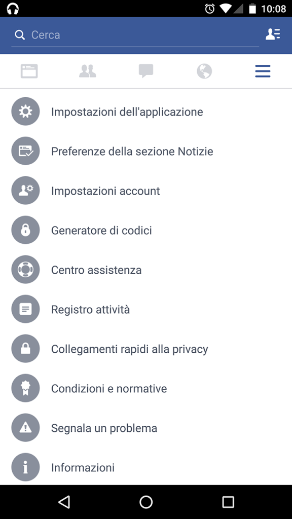 come disattivare video facebook android