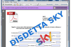 Modulo PDF Disdetta SKY 2016