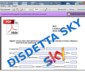 Modulo PDF Disdetta SKY 2016